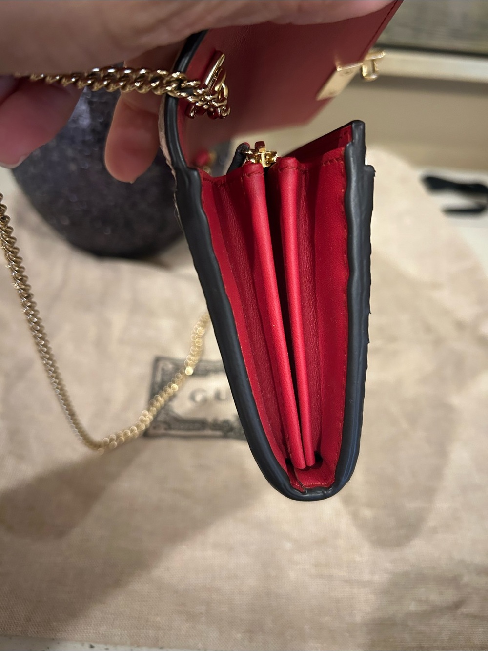 Authentic Gucci Padlock Python Wallet on Chain (WOC) - Picture 5 of 14